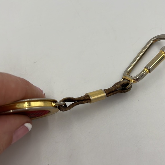 Authentic OLD GUCCI Interlocking G Tag Plate Key Ring Charm - Picture 15 of 15
